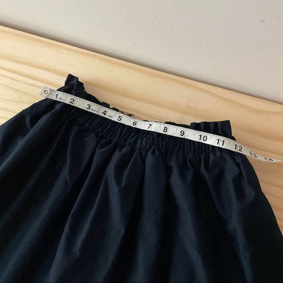 🌼5/$25🌼 ZARA Full Black A Line Skirt Womens Medium Gathered Waist - Picture 9 of 10